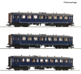 Roco 6200054 - H0 - 3-tlg. Set Personenwagen Blokkendoos, NS, Ep. III